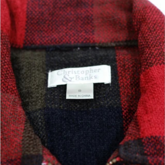 Christopher and banks plaid vest - Picture 2 of 4